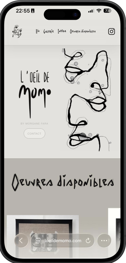 Aperçu du site Momo